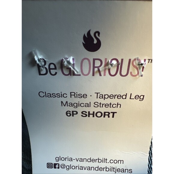 Gloria Vanderbilt Women's Petite Amanda Jeans Classic Rise Tapered Leg 6P Short - Picture 6 of 7
